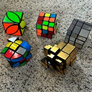 5 speed cubes. All 5 shown in pics. Smoke free home.